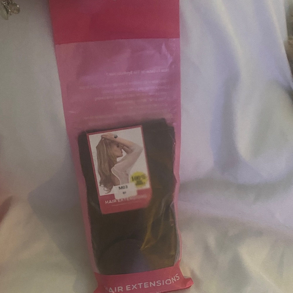 Pink and Brown Hair Extensions. 100% real